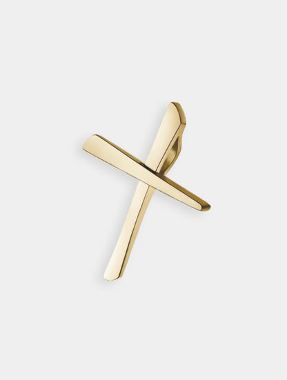Cross pendant, 750 yellow gold, polished - small